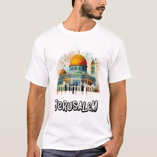 Jeruzalem Al Quds Vrede, Gerechtigheid en Vrijheid T-shirt (Voorkant)