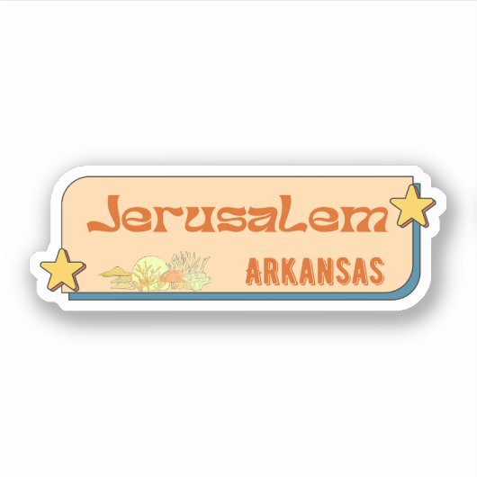 Jeruzalem, Arkansas Sticker (Voorkant)