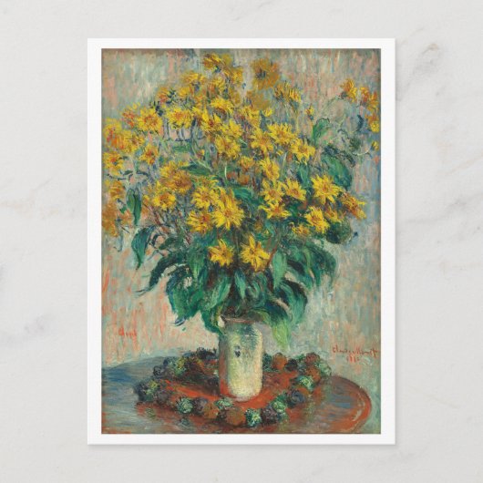 Jeruzalem Artisjok Bloemen Schilderij van Monet Briefkaart (Voorkant)
