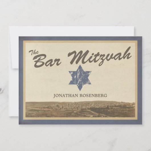  Jeruzalem Bar Mitzvah Uitnodiging tot zeemacht (Voorkant)