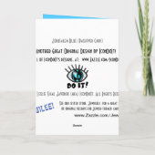 Jeruzalem Blauw - Rosh Hashanah - Gepersonaliseerd Feestdagen Kaart (Achterkant)