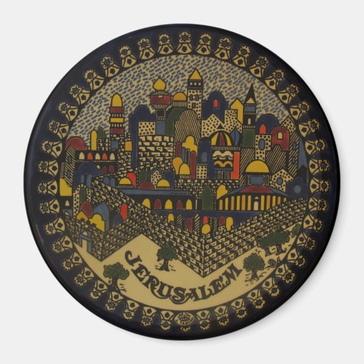 Jeruzalem Cityscape Magnet (Voorkant)