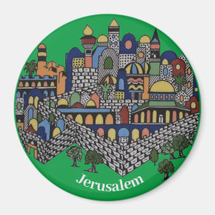 Jeruzalem Cityscape Magnet