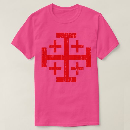 Jeruzalem Cross verdrietig T-shirt (Design voorkant)
