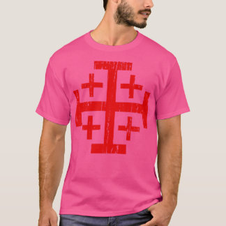 Jeruzalem Cross verdrietig T-shirt
