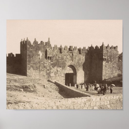 Jeruzalem - Damascus Gate Poster (Voorkant)