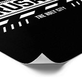 Jeruzalem De Heilige Stad Urbane Typografie Ontwer Poster (Hoek)