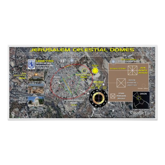 Jeruzalem Domes - Grote Piramide Patroon Perfect Poster (Voorkant)