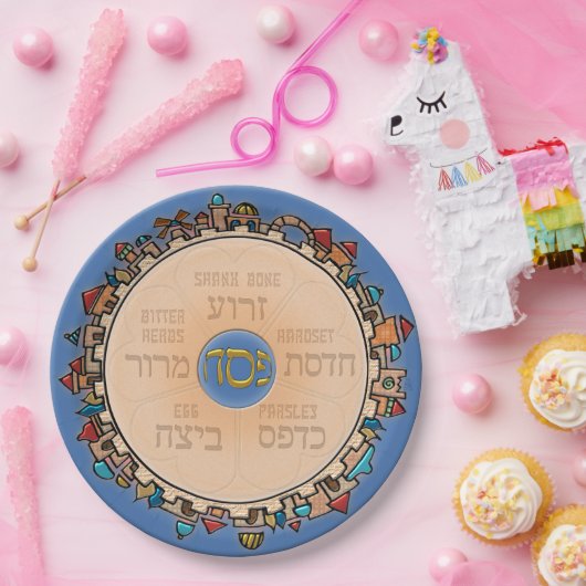 Jeruzalem eindelijk (Seder) Papieren Bordje (Feest)