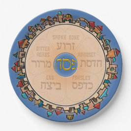 Jeruzalem eindelijk (Seder) Papieren Bordje