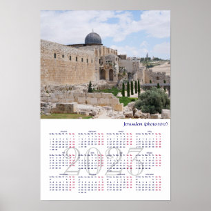 Jeruzalem (foto 2012), Israël. Kalender 2022  Poster