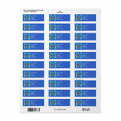Jeruzalem Hamsa Retouradreslabel Etiket (Full Sheet)