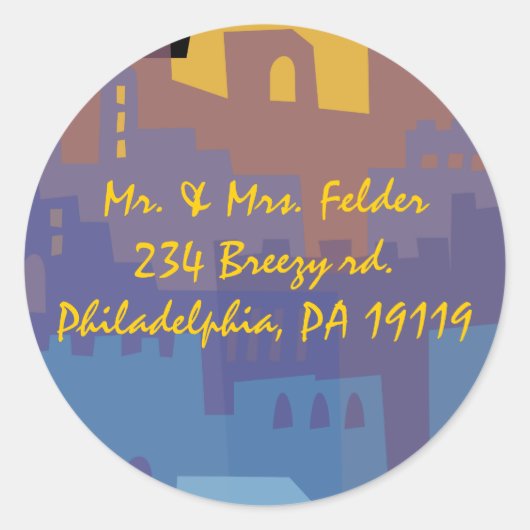 Jeruzalem Heilige Stad Antwoord Sticker Seal (Voorkant)