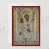 Jeruzalem icoon van de Moeder van God gebedskaart Bedankkaart (Voorkant)