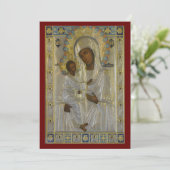 Jeruzalem icoon van de Moeder van God gebedskaart Bedankkaart (Staand voorkant)