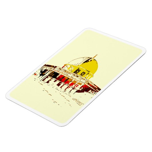 Jeruzalem in uw handen: flexibele rotskoepel magneet (Linkerzijde)