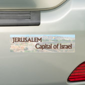 Jeruzalem is de Israëlische bumpersticker hoofdsta (Op auto)