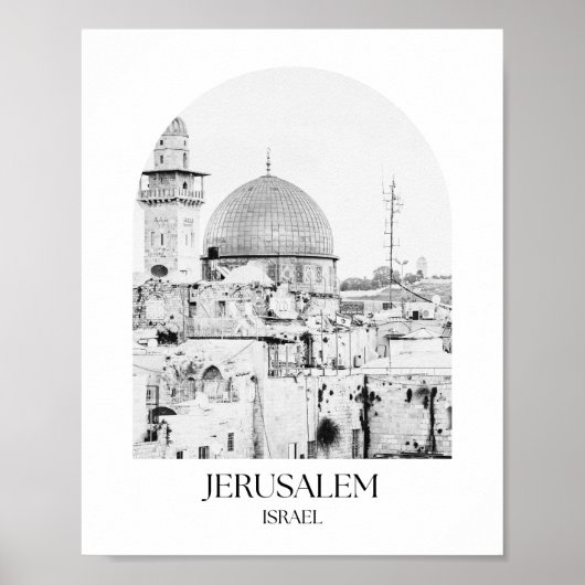 Jeruzalem Israël Arch fotoprint Poster (Voorkant)