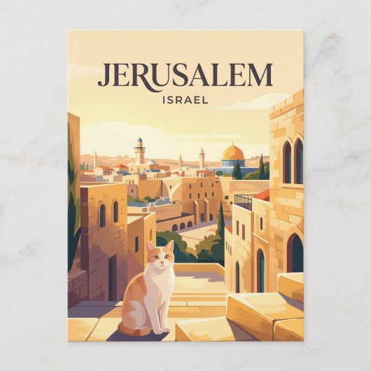 Jeruzalem Israël Briefkaart (Voorkant)
