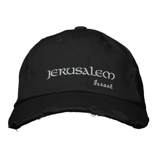 Jeruzalem Israël Geborduurde Pet (Voorkant)