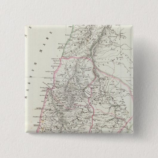 Jeruzalem, Israël, Jordanië Vierkante Button 5,1 Cm (Voorkant)