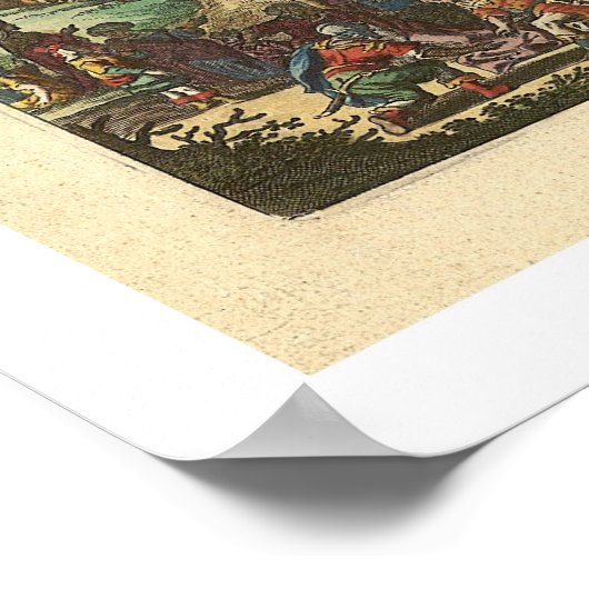 Jeruzalem Israël Kaart 1660 Poster (Hoek)