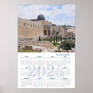 Jeruzalem, Israël. Kalender 2025 Poster