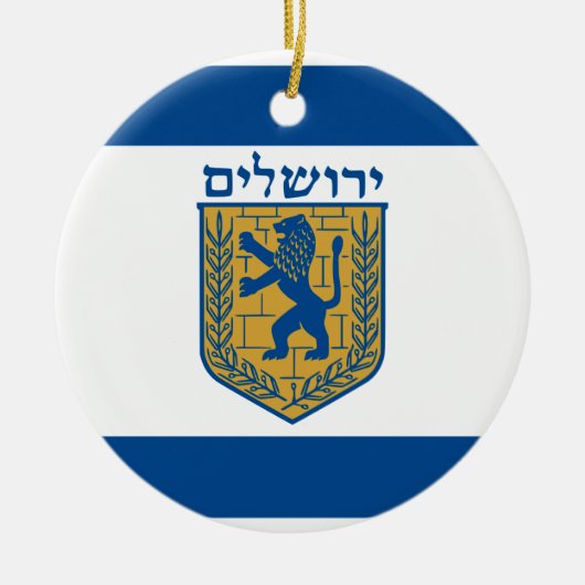 Jeruzalem, Israël Keramisch Ornament (Voorkant)