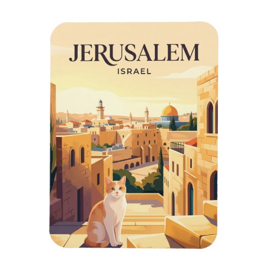 Jeruzalem Israël Magneet (Verticaal)