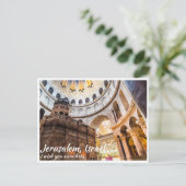 Jeruzalem Israël met de kerk van de Heilige Sepulc Briefkaart (Staand voorkant)