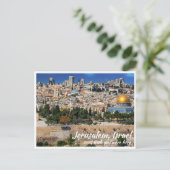 Jeruzalem Israël met de muur en de steen Briefkaart (Staand voorkant)