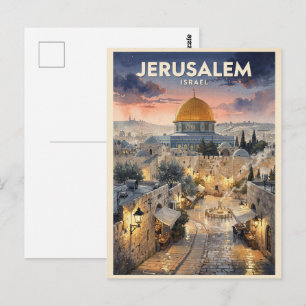 Jeruzalem Israël Reis naar het verleden Briefkaart