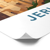 Jeruzalem Israël Reisprint Poster (Hoek)