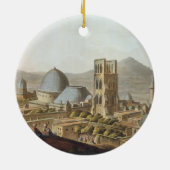 Jeruzalem met de kerk van de Heilige Sepulcher, bl Keramisch Ornament (Achterkant)