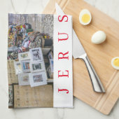 Jeruzalem Old Town uitzicht theedoek (Quarter Fold)