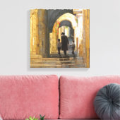 Jeruzalem Oude Stad Israël Schilderijlandschap Canvas Afdruk (Insitu (Woonkamer))