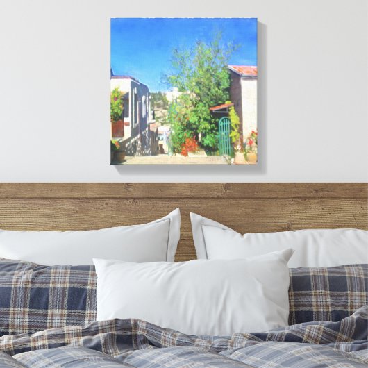 Jeruzalem Oude Stad Israël Schilderijlandschap Canvas Afdruk (Insitu (Slaapkamer))