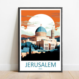 Jeruzalem Reisprint Muurkunst Jeruzalem Muurdecora Poster
