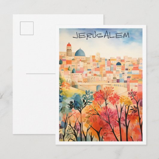 Jeruzalem Reizen Briefkaart (Voorkant / Achterkant)