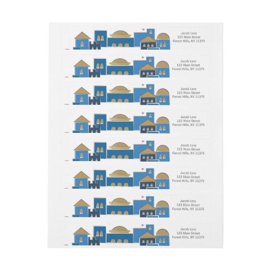 Jeruzalem retour adreslabels (Vel)