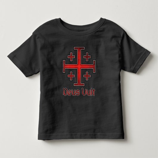 Jeruzalem Ridder Tempeliers Kruis Christelijk Kinder Shirts (Voorkant)