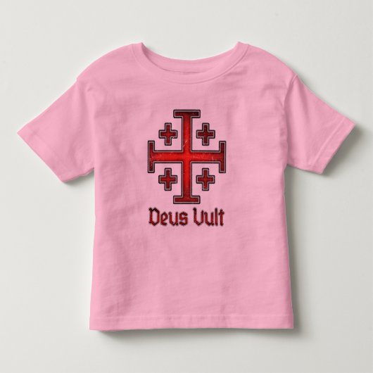 Jeruzalem Ridder Tempeliers Kruis Christelijk Kinder Shirts (Voorkant)