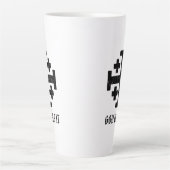 Jeruzalem Ridder Tempeliers Kruis Deus Vult Latte Mok (Voorkant)