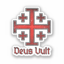 Jeruzalem Ridder Tempeliers Kruisvaarder Kruis Deu Sticker