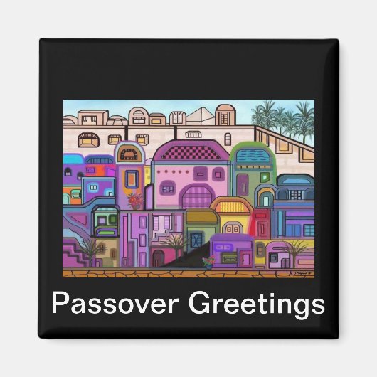 Jeruzalem Tapestry Pascha Magnet (Voorkant)