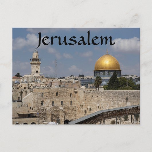 Jeruzalem Tempelberg Israël Briefkaart (Voorkant)