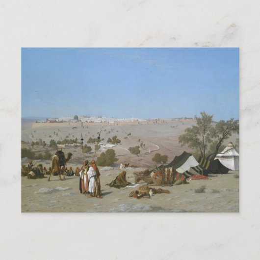 Jeruzalem van de berg Olijven | 1880 Briefkaart (Voorkant)