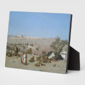 Jeruzalem van de berg Olijven | 1880 Fotoplaat (Zijkant)