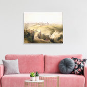 Jeruzalem van de berg Olijven, 8 april 1839 Canvas Afdruk (Insitu (Woonkamer))