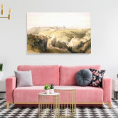 Jeruzalem van de berg Olijven, 8 april 1839 Canvas Afdruk (Insitu (Woonkamer))